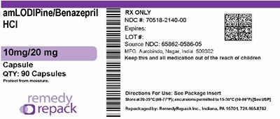 amLODIPine Benazepril HCl 10mg 20mg 70518 2140 00